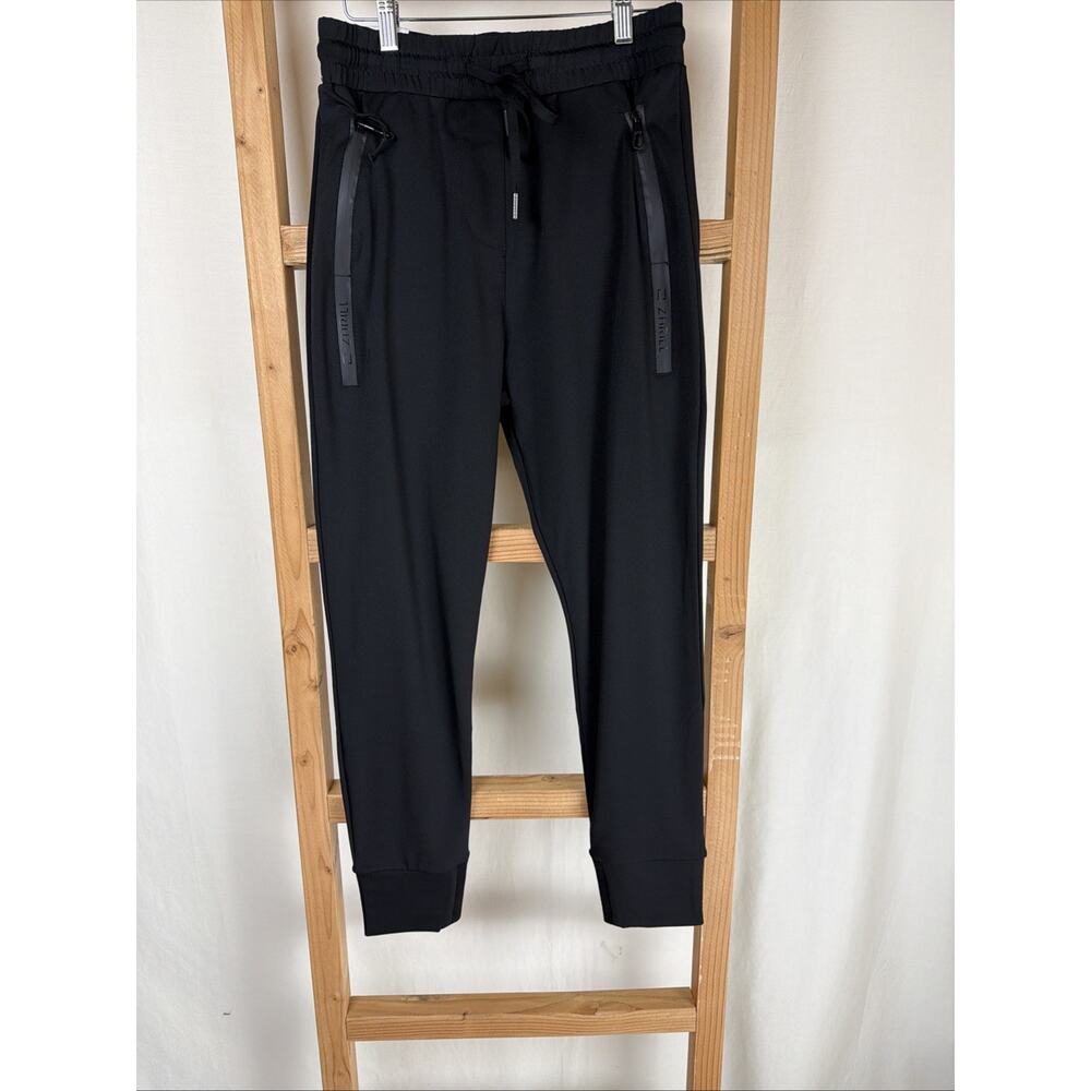 NWT Zhrill Black Zipper Pockets Drawstring Waist Jogger Pants #0907 Size XS